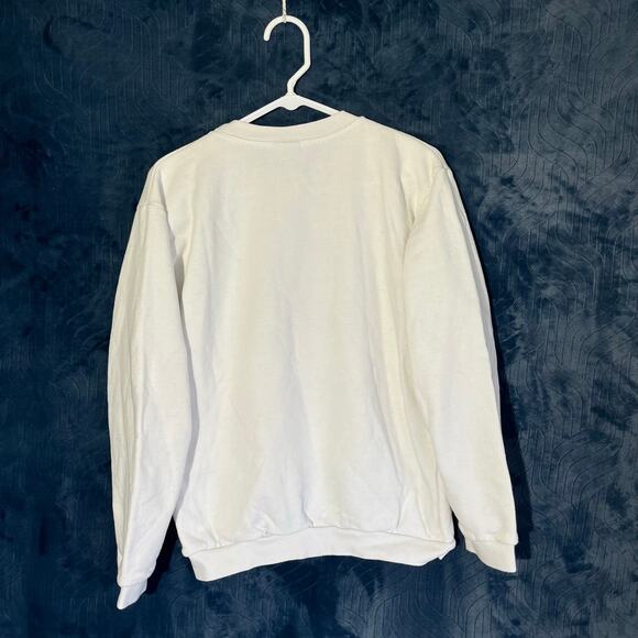 Vintage 1980s Capri Italia White Casual Crew Neck Pull Over Sweater Womans M - Picture 5 of 8